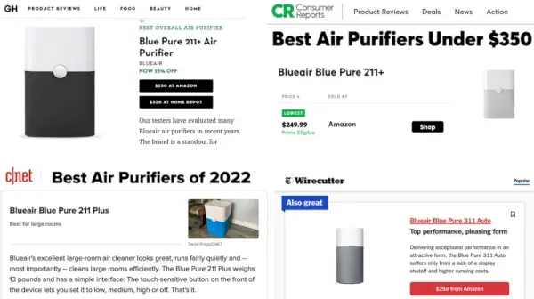 Screenshot van de beste luchtzuiveringsinstallaties | Goede huishouding | Consumentenrapporten | CNET | Draadknipper