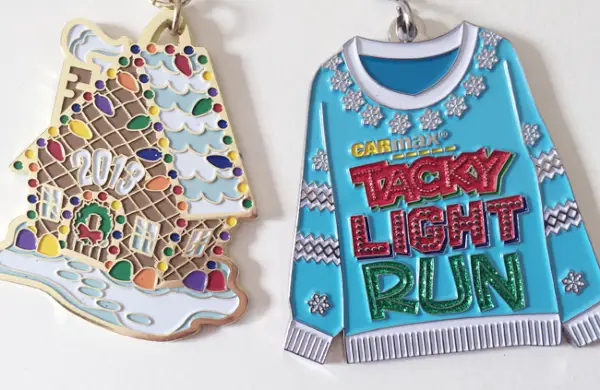 medalles de curses de Nadal a punt per convertir-les en ornaments