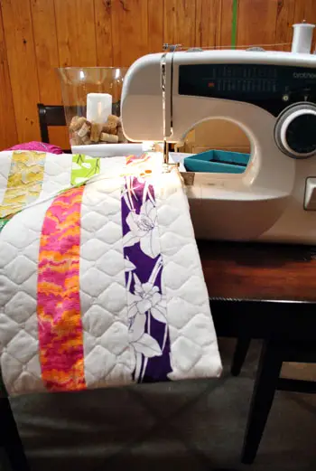 Quilt wordt gewatteerd
