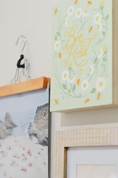 Zijdetail van het waskunstklembord