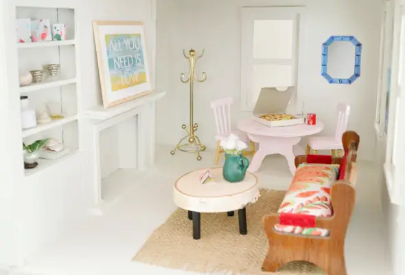 Habitació de nenes Casa de nines Sala d'estar completa2