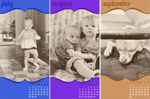 2012Calendário JulhoAgostoSetembro
