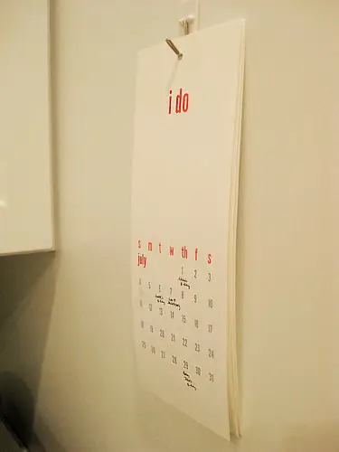 Kalender DIY hangend detail