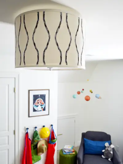 Jongens buitenruimte-slaapkamer trommel-schaduw-hanger-licht