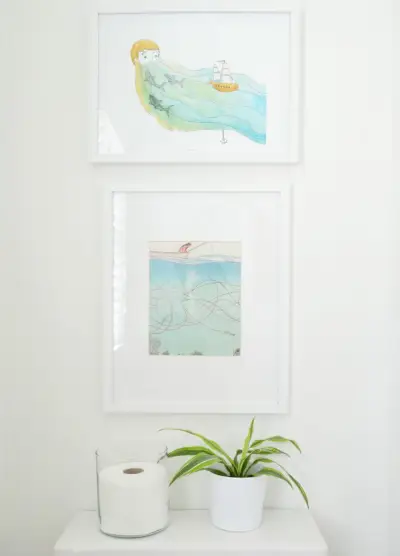 Kinderhal badkamer boven toilet Art