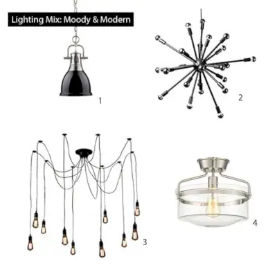 hoe u verlichtingsarmaturen modern moodboard selecteert
