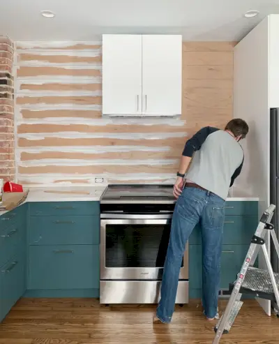 Keuken Shiplap Backsplash John Painting Scheuren