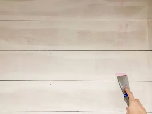 Keuken Shiplap Backsplash Vullen van spijkergaten