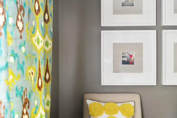 Slaapkamermuur geschilderd Sparrow door Benjamin Moore