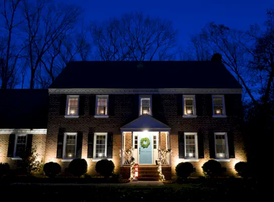 Kerstdecor buiten horizontaal