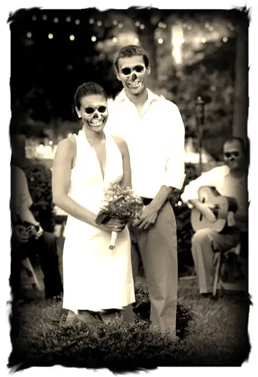 Halloween enge bruiloft foto
