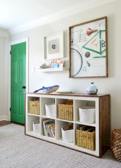 BigBoyBed Boekenkast Groene Deur Volledig Verticaal