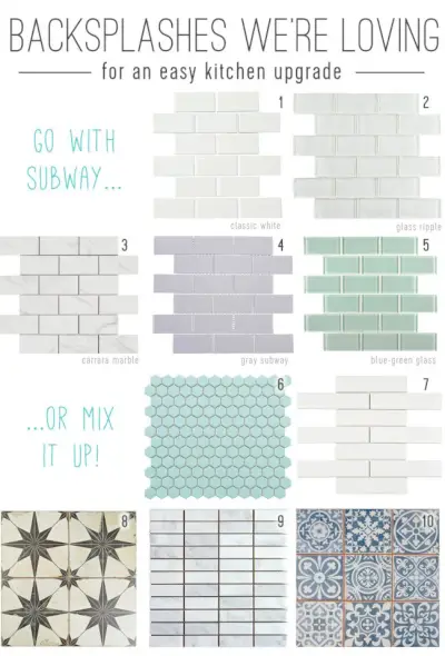 moodboard van keukenbacksplash-tegelplaten voor een eenvoudige upgrade