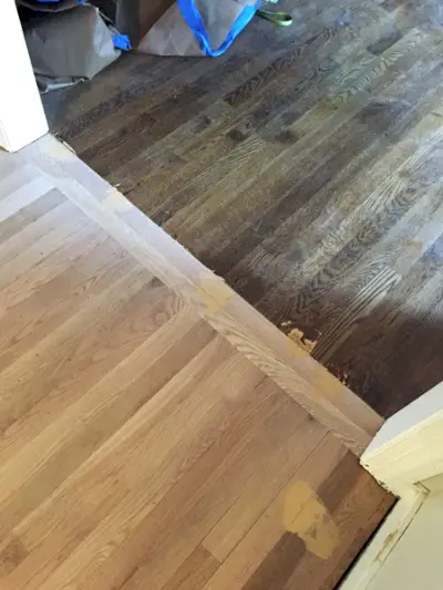 Overspuiten van hardhouten vloeren Turn Board