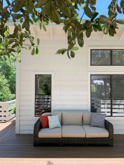 Florida huis buitenkant na mei bovendekbank