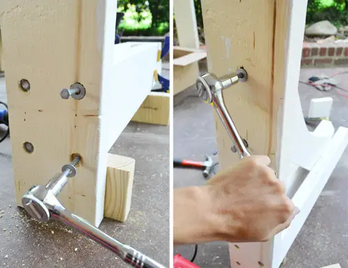 Pergola 15 Lag-schroeven aan de achterkant