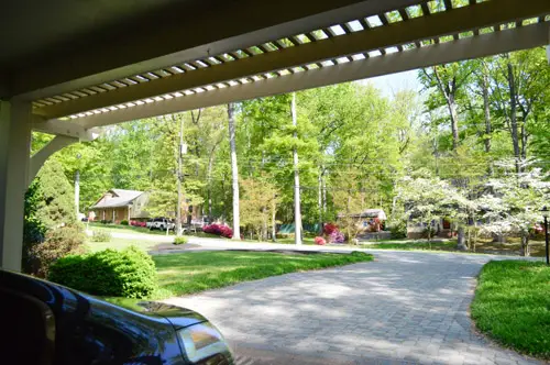 Pergola na het uitkijken
