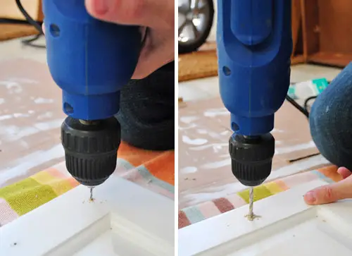 verf keukenkasten boorgat voor hardware