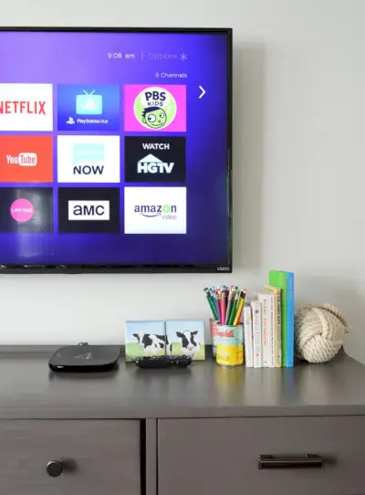 Het kabelplaystation Vue-startscherm doorsnijden