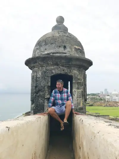 Puerto Rico Castillo John springt raar