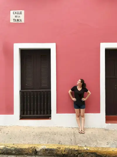 Puerto Rico Kleurrijke oude SanJuan zalmsherry