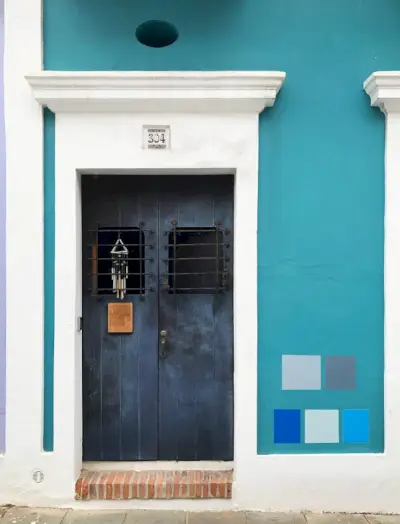 Puerto Rico Kleurrijke oude San Juan-teststalen