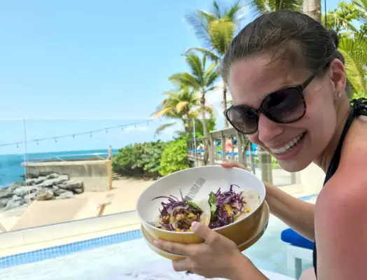 Puerto Rico Condado Vanderbilt Tacos bij het zwembad