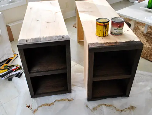 Pallets zijn ver gekleurd