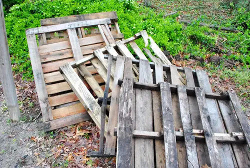 Pallets in de tuin