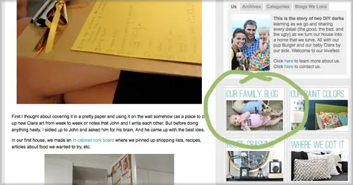 Familieblogknop