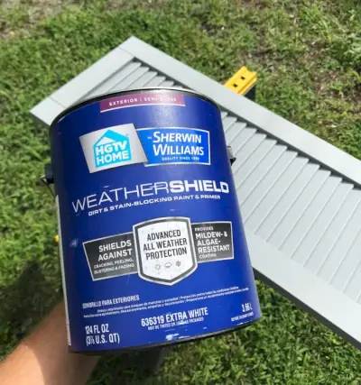Dubbelzijdige buitenluikschildering HGTV WeatherShield