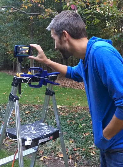 Landschapsverlichting-filmopname-opstelling