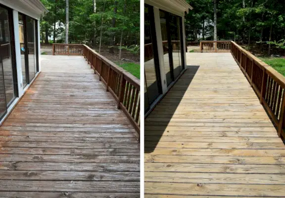 Hoe een deck voor en na de zijkant te strippen
