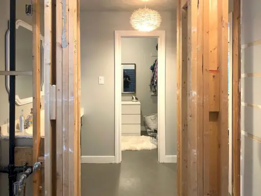 Demo voor de hoofdbadkamer, van douche tot kast John
