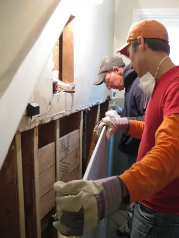 Herbouw de schrijfomslag van de muur