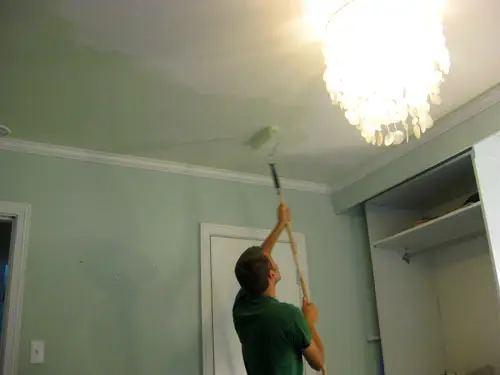 Slaapkamerplafond tijdens