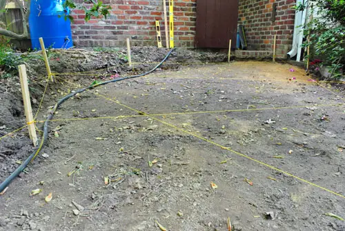 Excavar excavado cerca