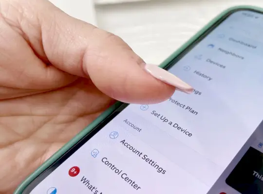 Druk op Een apparaat instellen in de Ring iPhone-app