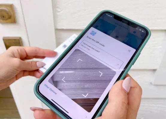 Ring-app instellen Proces QR-code scannen