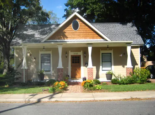Buitenkant bungalowopname