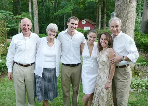 Familie bryllupsbilde
