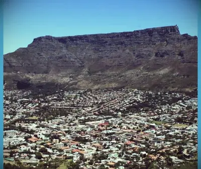Table Mountain near Cape Town in South Africa.