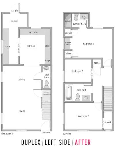 Duplex plattegrond
