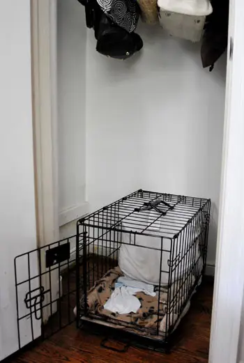Kast vóór alleen krat