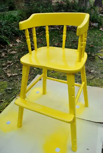 Kinderstoel Geel