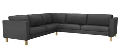 Karlstad Ikea sectionele bank, antracietgrijs