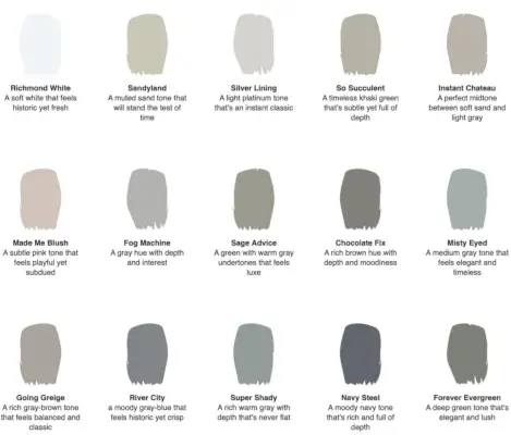 Colección de colores de pintura para mampostería Romabio de Hy Our House