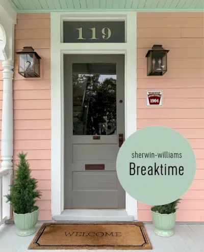 Haint Blue plafond overdekte veranda Sherwin Williams Breaktime