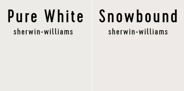 Zij aan zij met Sherwin-Williams Pure White en Snowbound