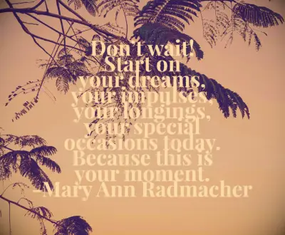 Mary Ann Radmacher quote